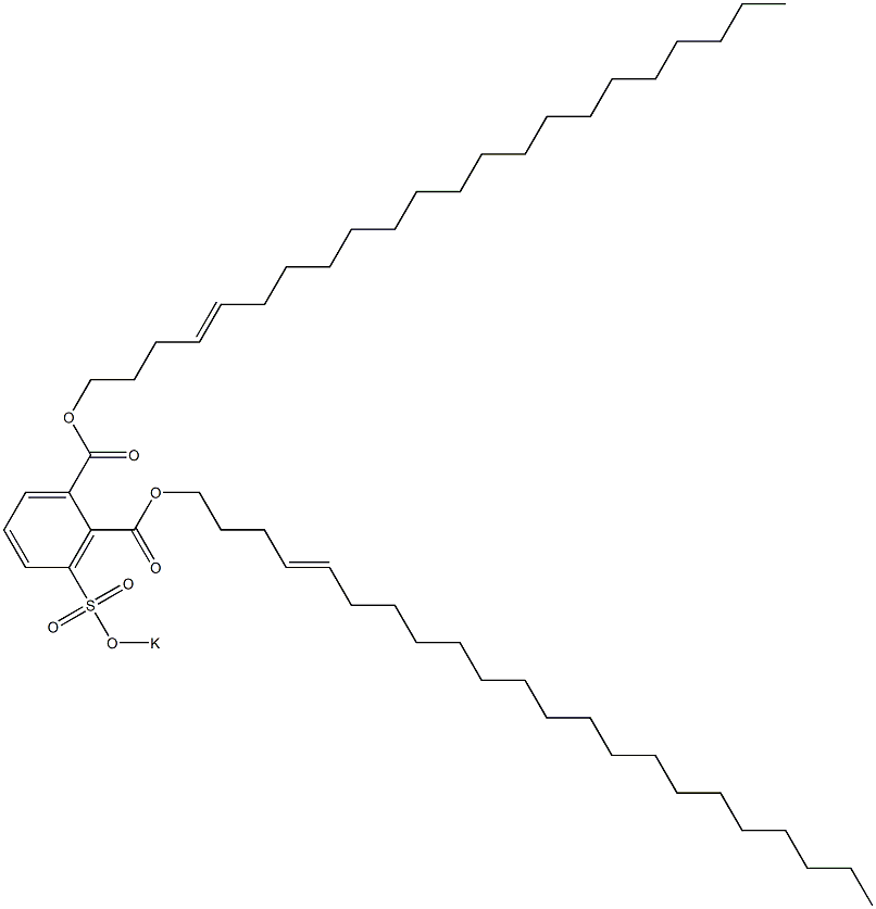 3-(Potassiosulfo)phthalic acid di(4-docosenyl) ester 구조식 이미지