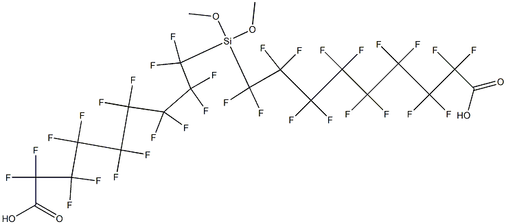 Bis(2,2,3,3,4,4,5,5,6,6,7,7,8,8,9,9-hexadecafluorononanoic acid)dimethoxysilanediyl ester Structure