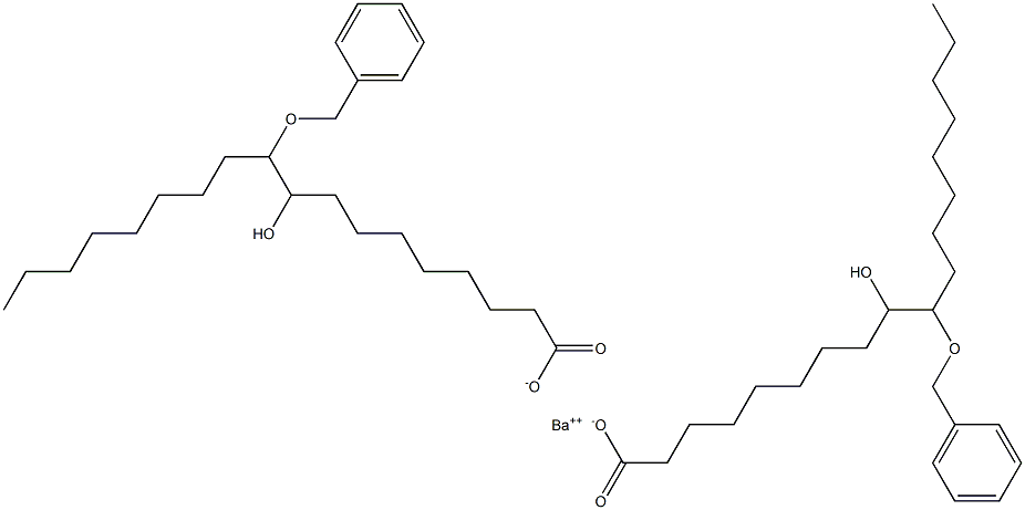 Bis(10-benzyloxy-9-hydroxystearic acid)barium salt 구조식 이미지