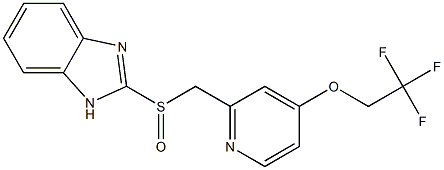 2-[[[4-(2,2,2-Trifluoroethoxy)pyridin-2-yl]methyl]sulfinyl]-1H-benzimidazole 구조식 이미지