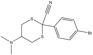5-(Dimethylamino)-2-[4-bromophenyl]-1,3-dithiane-2-carbonitrile Structure