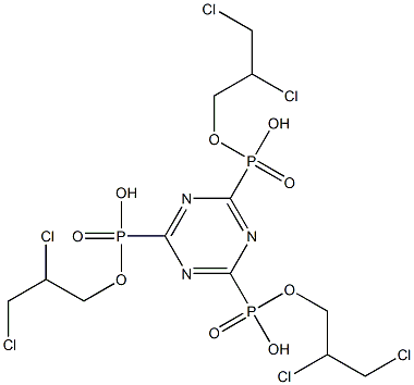 2,4,6-Tri(2,3-dichloropropylphosphono)-1,3,5-triazine Structure