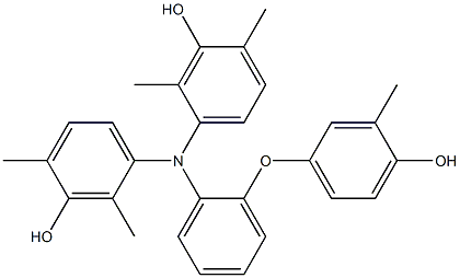 N,N-Bis(3-hydroxy-2,4-dimethylphenyl)-2-(4-hydroxy-3-methylphenoxy)benzenamine Structure