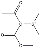 1-(Dimethylsulfonio)-1-methoxycarbonyl-2-oxopropan-1-ide 구조식 이미지