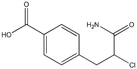 p-(2-Carbamoyl-2-chloroethyl)benzoic acid Structure