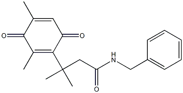 N-Benzyl-3,3-dimethyl-3-(2,4-dimethyl-3,6-dioxo-1,4-cyclohexadienyl)propanamide 구조식 이미지