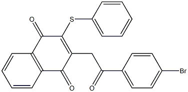 2-Phenylthio-3-[(4-bromophenylcarbonyl)methyl]-1,4-naphthoquinone 구조식 이미지