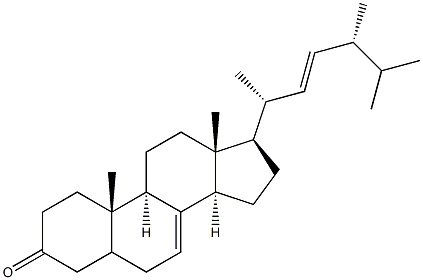 (22E)-Ergosta-7,22-dien-3-one Structure