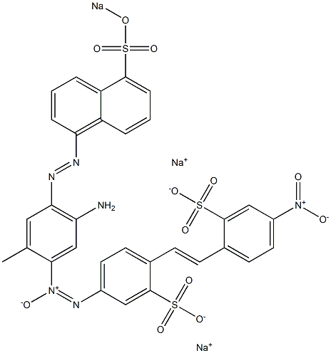 4-[5-Amino-2-methyl-4-[5-(sodiosulfo)-1-naphtylazo]phenyl-ONN-azoxy]-4'-nitrostilbene-2,2'-disulfonic acid disodium salt 구조식 이미지