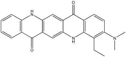 3-(Dimethylamino)-4-ethyl-5,12-dihydroquino[2,3-b]acridine-7,14-dione Structure