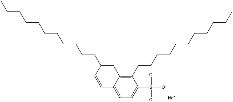 1,7-Diundecyl-2-naphthalenesulfonic acid sodium salt Structure