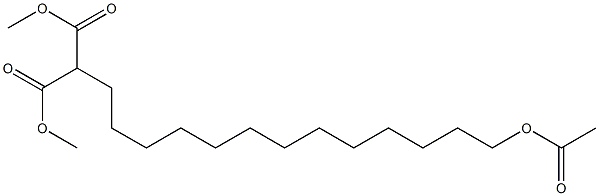 (13-Acetoxytridecyl)malonic acid dimethyl ester Structure