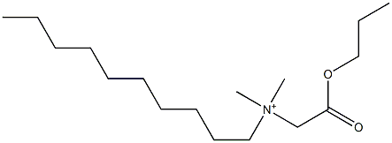 N,N-Dimethyl-N-(propoxycarbonylmethyl)-1-decanaminium 구조식 이미지