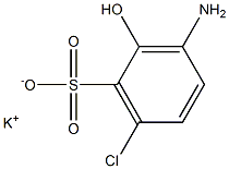 3-Amino-6-chloro-2-hydroxybenzenesulfonic acid potassium salt Structure