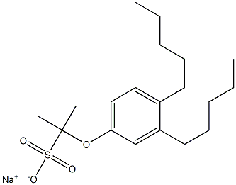 2-(3,4-Dipentylphenoxy)propane-2-sulfonic acid sodium salt Structure