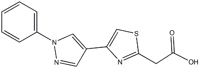 4-(2-Phenyl-2H-pyrazol-4-yl)thiazole-2-acetic acid 구조식 이미지