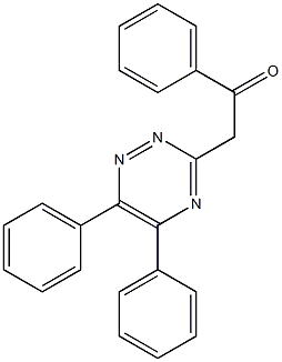 5,6-Diphenyl-3-(phenylcarbonylmethyl)-1,2,4-triazine 구조식 이미지
