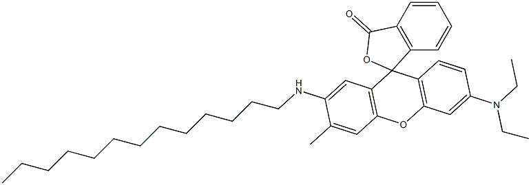 3'-Diethylamino-6'-methyl-7'-tridecylaminospiro[isobenzofuran-1(3H),9'-[9H]xanthen]-3-one 구조식 이미지