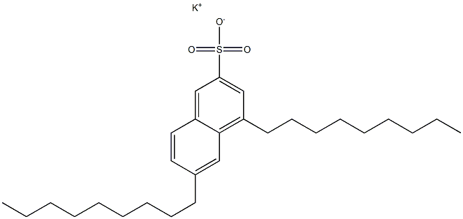 4,6-Dinonyl-2-naphthalenesulfonic acid potassium salt 구조식 이미지