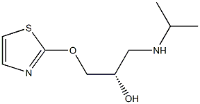 (S)-1-(Isopropylamino)-3-(2-thiazolyloxy)propan-2-ol 구조식 이미지