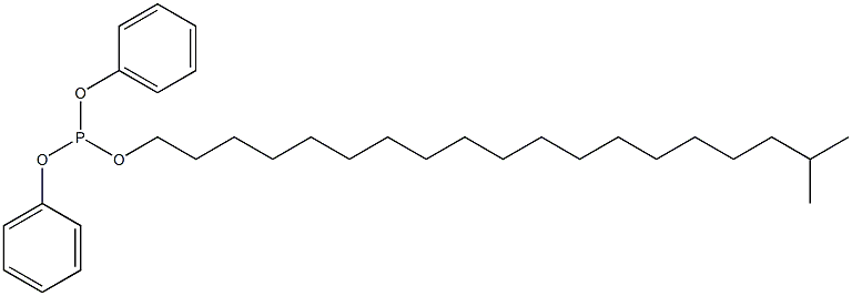 Phosphorous acid diphenyl 18-methylnonadecyl ester 구조식 이미지