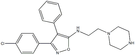 5-[N-[2-(Piperazin-1-yl)ethyl]amino]-4-phenyl-3-(4-chlorophenyl)isoxazole 구조식 이미지