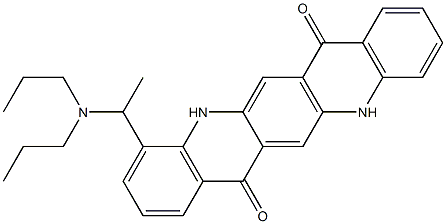 4-[1-(Dipropylamino)ethyl]-5,12-dihydroquino[2,3-b]acridine-7,14-dione Structure