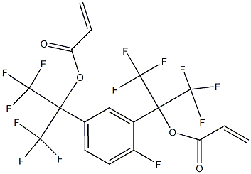 1,3-Bis[2-(acryloyloxy)-1,1,1,3,3,3-hexafluoropropan-2-yl]-4-fluorobenzene 구조식 이미지