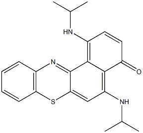 1,5-Bis(isopropylamino)-4H-benzo[a]phenothiazin-4-one 구조식 이미지