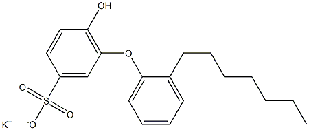 6-Hydroxy-2'-heptyl[oxybisbenzene]-3-sulfonic acid potassium salt Structure