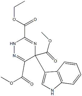 5-(1H-Indol-3-yl)-3-(ethoxycarbonyl)-5-(methoxycarbonyl)-6-(methoxycarbonyl)-2,5-dihydro-1,2,4-triazine 구조식 이미지