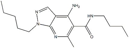 1-Pentyl-4-amino-6-methyl-N-butyl-1H-pyrazolo[3,4-b]pyridine-5-carboxamide Structure