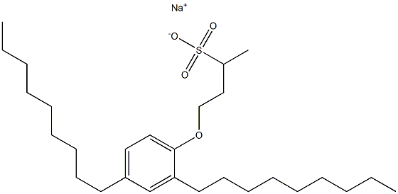 4-(2,4-Dinonylphenoxy)butane-2-sulfonic acid sodium salt Structure