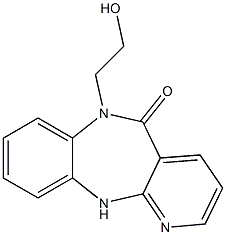 6,11-Dihydro-6-(2-hydroxyethyl)-5H-pyrido[2,3-b][1,5]benzodiazepin-5-one Structure