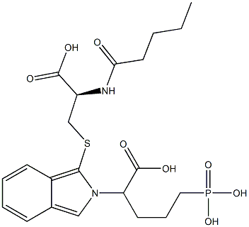S-[2-(4-Phosphono-1-carboxybutyl)-2H-isoindol-1-yl]-N-valeryl-L-cysteine 구조식 이미지