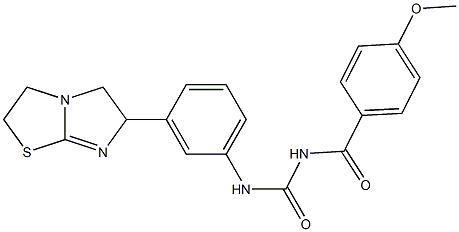 1-(4-Methoxybenzoyl)-3-[3-[[2,3,5,6-tetrahydroimidazo[2,1-b]thiazol]-6-yl]phenyl]urea 구조식 이미지