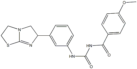 1-(4-Methoxybenzoyl)-3-[3-[[2,3,5,6-tetrahydroimidazo[2,1-b]thiazol]-6-yl]phenyl]urea Structure