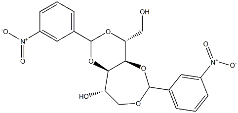1-O,4-O:3-O,5-O-Bis(3-nitrobenzylidene)-D-glucitol Structure