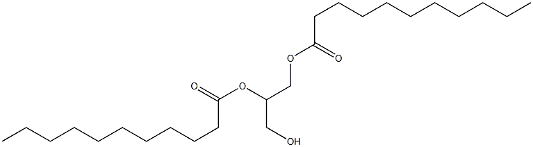 Diundecanoic acid 3-hydroxy-1,2-propanediyl ester 구조식 이미지