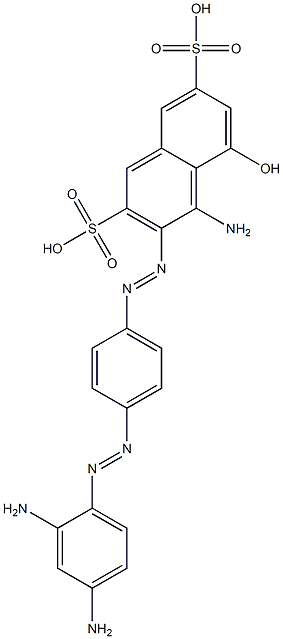 4-Amino-3-[p-(2,4-diaminophenylazo)phenylazo]-5-hydroxy-2,7-naphthalenedisulfonic acid 구조식 이미지