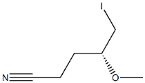 [R,(+)]-5-Iodo-4-methoxyvaleronitrile 구조식 이미지