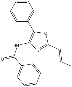 N-(2-(1-Propenyl)-5-phenyl-4-oxazolyl)benzamide 구조식 이미지