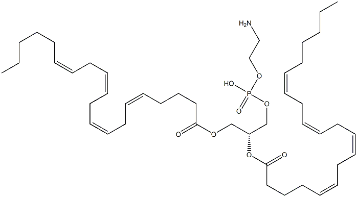 [R,(+)]-3-O-[(2-Aminoethyl)phosphono]-L-glycerol 1,2-diarachidonate 구조식 이미지
