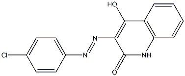 3-[(4-Chlorophenyl)azo]-4-hydroxy-2(1H)-quinolinone Structure