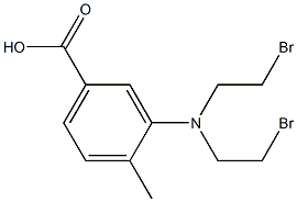 3-[Bis(2-bromoethyl)amino]-p-toluic acid Structure