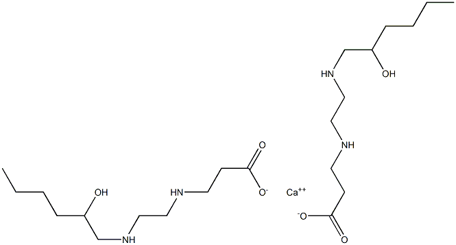 Bis[3-[N-[2-[N-(2-hydroxyhexyl)amino]ethyl]amino]propionic acid]calcium salt 구조식 이미지