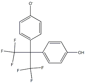 4-[2,2,2-Trifluoro-1-(4-hydroxyphenyl)-1-(trifluoromethyl)ethyl]phenolate 구조식 이미지
