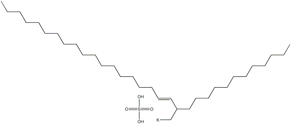 Sulfuric acid 2-dodecyl-3-henicosenyl=potassium ester salt 구조식 이미지