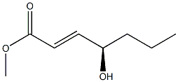 (2E,4R)-4-Hydroxy-2-heptenoic acid methyl ester 구조식 이미지