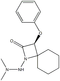 (3S)-1-(2,2-Dimethylhydrazino)-3-phenoxy-1-azaspiro[3.5]nonan-2-one 구조식 이미지